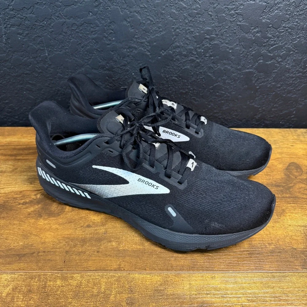 Brooks Launch GTS 9 Black Mesh Stability Road Running Shoes Mens Size 13 US